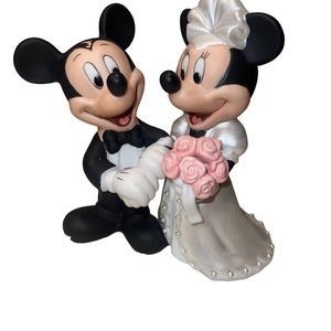 Wedding Mickey mouse and Minnie Mouse Ceramic figurines